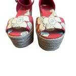 Tory Burch  Sherri Floral Print Wedge Sandals Wedges Espadrilles Size 8 Women's Photo 4