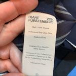 Diane Von Furstenberg Diane Von Furstenburg Blue Striped Twill Wide-leg Pants Photo 9