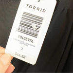 Torrid  Dress Black‎ Size 3X Faux Surplice Mesh Skater New With Tags Plus Curvy Photo 3
