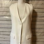 ZARA Off-White Sleeveless Blazer Size Small Photo 1