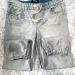 REWASH Women’s  Jeans Denim Drawstring Joggers M Lightwash Elastic Waist EUC Photo 2