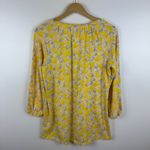 Lands' End  Womens Lemon Tunic‎ Top Medium Yellow Gingham Fruit Cottagecore Summer Photo 2