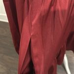 Glam NWT Burgundy Satin Babydoll Dress With Pockets Sz L Photo 3