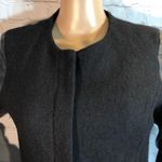 For Cynthia Black Wool & Faux Leather Letterman Jacket Large Photo 1