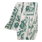 ZARA  Womens Lg White Green Embroidered Tunic Collared Shirt Dress Boho Cover Up Photo 13