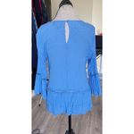 Bobeau  Womens Blouse Sz Medium Boho Peasant Long Bell Sleeve Festival Hipster Photo 5