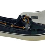 Sperry  Top Sider Blue Green Tartan Plaid Boat Shoe Women's size 10 Photo 1