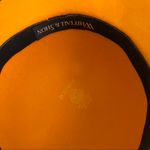 RARE Vintage 90s Whittall & Shon Bollman 100% Wool Felt Derby Church Hat Cap Yellow Black Bow Bucket USA Made Photo 6