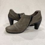 Ecco  Gray Leather Ankle Heel Bootie EU39 Photo 4