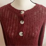 Andrée Andree By Unit Red Popover Sweater with Buttons Size M NWT Photo 1