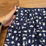 Boden Blue White Patterned Straight Pencil Skirt Pockets Womens Size 8R Linen Photo 3