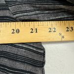 Habitat  Grey Black Linen Cropped Blouse Womens S Boxy Fit Lagenlook Casual Fall Photo 8