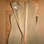 Kenar WomensNeutral Minimalist Crêpe/Tan Wool Blend Sleeveless Midi Dress|Size:8 Photo 9