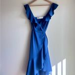 Fame and Partners  Alexa Ruffle Wrap Dress Horizon Blue Size 2 Photo 3