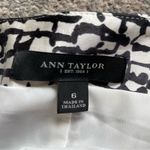 Ann Taylor  Minimalist Silk Blend Office Neutral Print Pencil Skirt 6 Photo 2