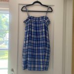 Very J  Blue and white plaid stripped dress Photo 1