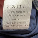 Anthropologie DRA Geometric Print V-neck Blouse Navy Blue Size XS Photo 9