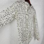 Forever 21 Eyeglasses Print Blouse Womens Small White Black Optical Glasses Spectacles Photo 8