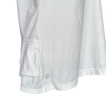 Athleta  Sleeveless Collared Top White Tiered Back Hem V Neck Womens Size 1X Photo 5