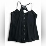 Naked Zebra NWT  Black sleeveless blouse with button detailing Size M Photo 1