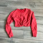 All saints red cropped sweatshirt Photo 0