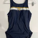 Nautica  Women's One-Piece Swimsuit in Navy and Yellow Photo 1