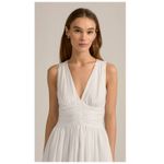 FAVORITE DAUGHTER The Eyes Only For You Midi Dress Size 6 White Photo 2