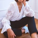 Elizabeth and James  Peplum Top Marshmallow Size XS Photo 0