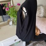 Loft black padded shoulder structured 100% cotton muscle tee top shirt Mββ Photo 2