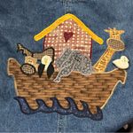 Vtg 90s The Briar Patch Noah’s Ark Denim Jumper Dress Blue L Size L Photo 7