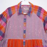 Free People NEW  Moon Bay Mixed Plaid‎ Top, XS Photo 2