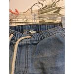 Aerie High waist rope tie frayed shorts Small S Womens Blue Photo 3