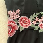 B. Smart juniors 11 black floral embroidery mini dress babydoll prom dance hoco c Photo 3