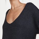 Free People Free‎ People Oversized V-Neck Sweater Black Gray Medium Photo 4