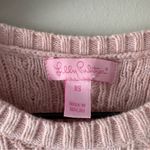 Lilly Pulitzer  Pink Cable Knit Short Sleeve Sweater cotton/dehaired angora blend Photo 6