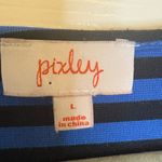 Pixley Cobalt Black Stripe Knit Shift Dress Classic Office Everyday Style Large Blue Photo 5