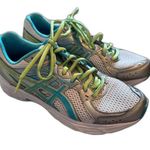 ASICS Ascis Gel Contend 2 Running Cross Training Shoes Women's Size 8.5 Silver & Green Photo 0