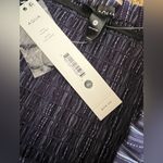 AQUA  Womens ruched smocked body peplum top size XL NWT Pullover Purple color Photo 5