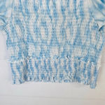 Lush Clothing LUSH Blue Swirl Short Sleeve Smocked Top Size L Photo 7