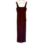 Lulus  NWT glamorous disposition burgundy ruched maxi dress small Photo 12
