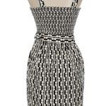 Anthropologie Monteau dress size Medium black cream slit belt Photo 1