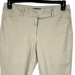 White House | Black Market WHBM SZ 8R Ankle Pants Stretch Pockets Zip-Fly Flat Front Mid-Rise Beige Photo 1