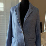 Lands' End  Women Blazer Medium Fleece Lined Jacket Herringbone Photo 0