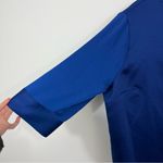 Universal Standard  Louise Long Sleeve Satin Blouse in Royal Blue Small Photo 4
