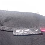 SheIn Black Drape Blouse Photo 3