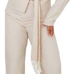 Pretty Little Thing NWT Beige Woven Straight Leg High Rise Trouser Pants Size 22 Photo 3