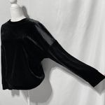 & Other Stories Velvet Sweatshirt Crewneck Long Sleeve Pullover Black Size 4 Photo 11