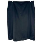 St. John NWT  Evening Black Satin Midi Skirt Size 12 Photo 0