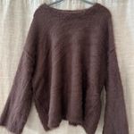 Free People  Chocolate Fuzzy Sweater Photo 0