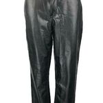 Abercrombie & Fitch NEW Faux Leather Ankle Straight Ultra High Rise Pants Size 6 Photo 0